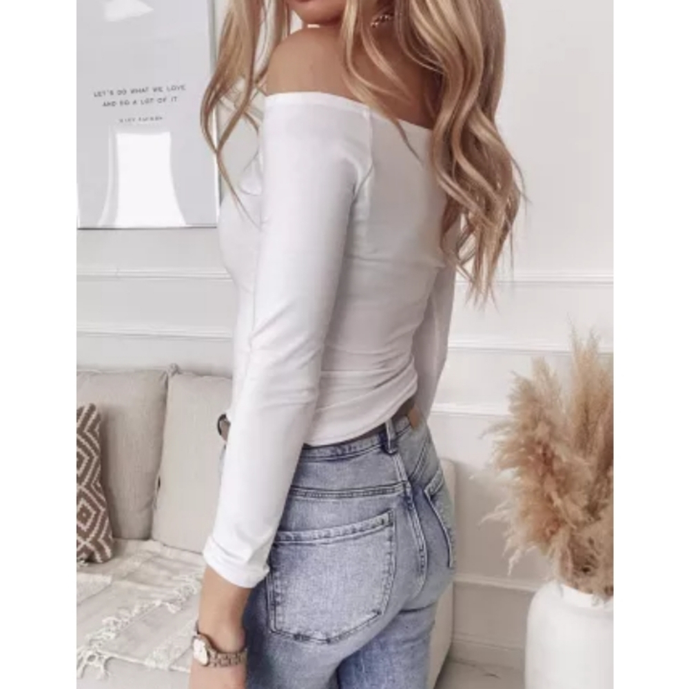 ♥️New boutique slim fit off the shoulder top - Picture 5 of 8